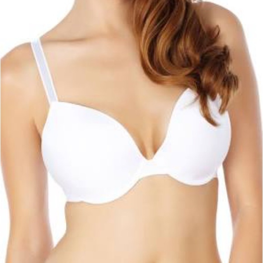 Panache Superbra Porcelain Underwire Moulded Plunge Bra, White
- Size 34H - NEW